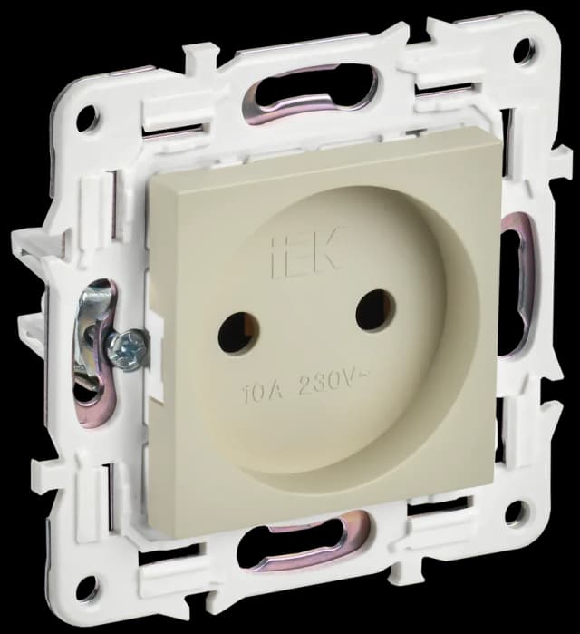 Розетка без заземления IEK SKANDY SK-R10-10-K10 (бежевый)