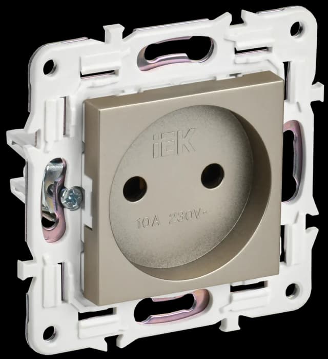 Розетка без заземления IEK SKANDY SK-R10-10-K37 (шампань)