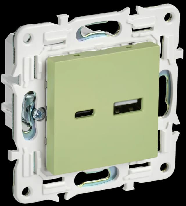 Розетка USB IEK SKANDY SK-U22-018-K06 (мятный)