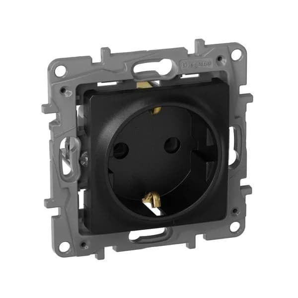 Розетка с заземлением Legrand Etika 672621 (антрацит)