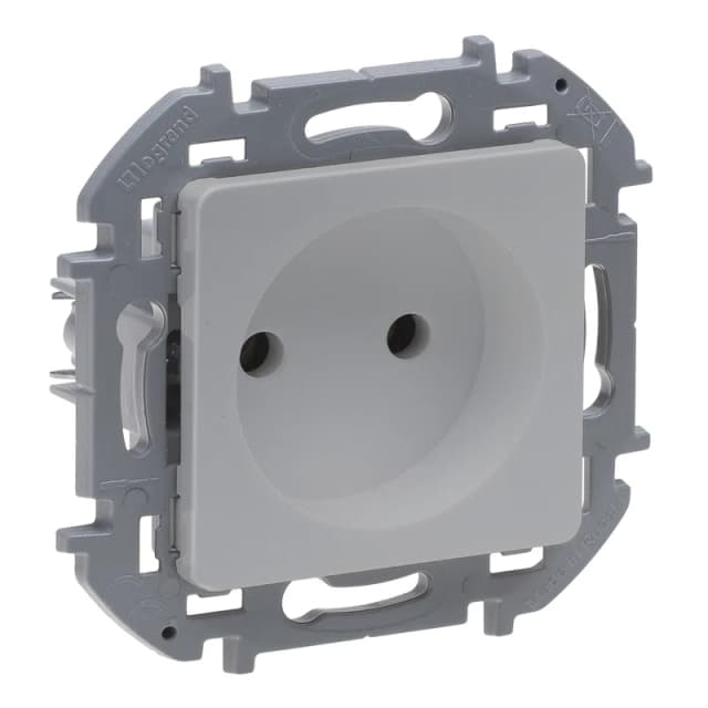 Розетка без заземления Legrand Inspiria 673712 (алюминий)