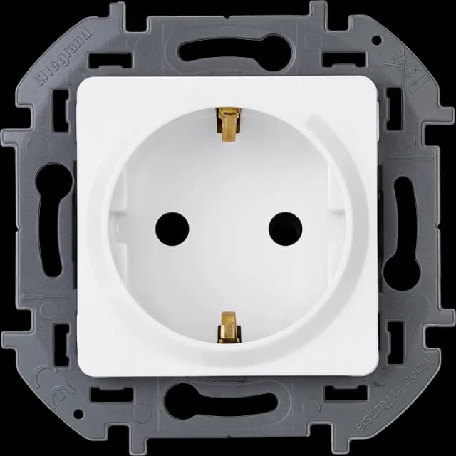 Розетка с заземлением Legrand Inspiria 673720 (белый)