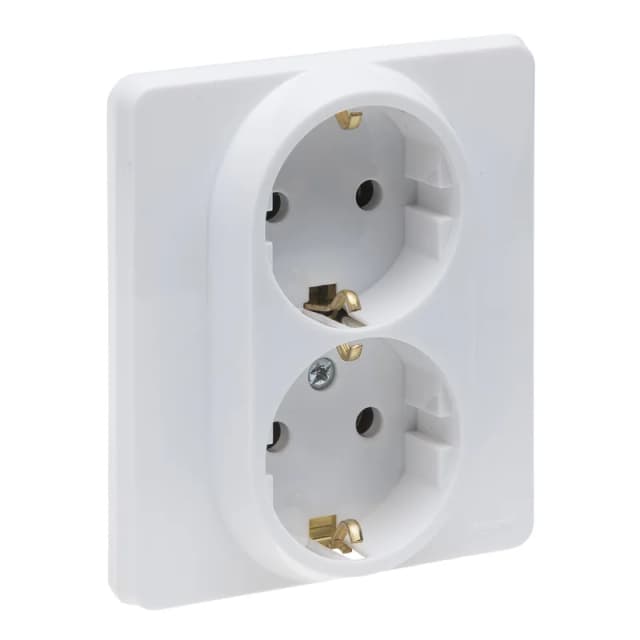Розетка двойная с заземлением Legrand Inspiria 673750 (белый)