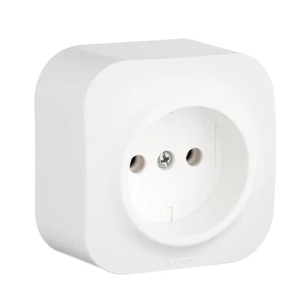 Розетка без заземления Legrand Quteo 782210 (белый)