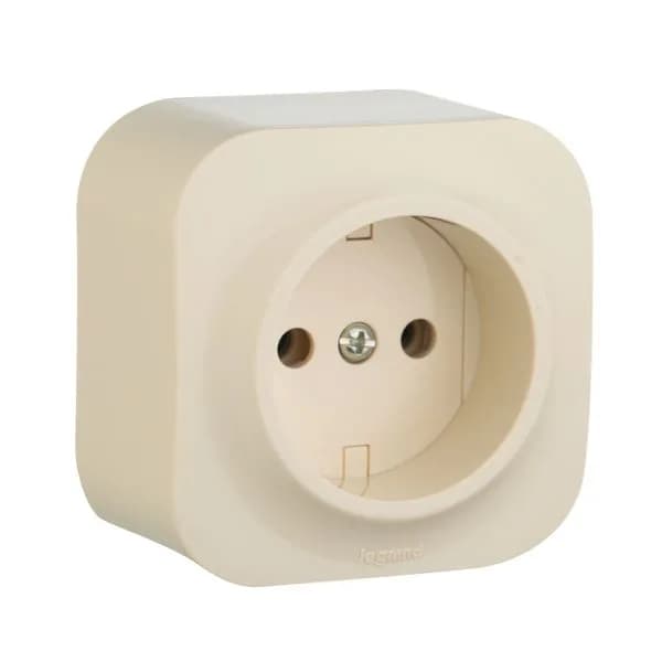 Розетка без заземления Legrand Quteo 782240 (слоновая кость)