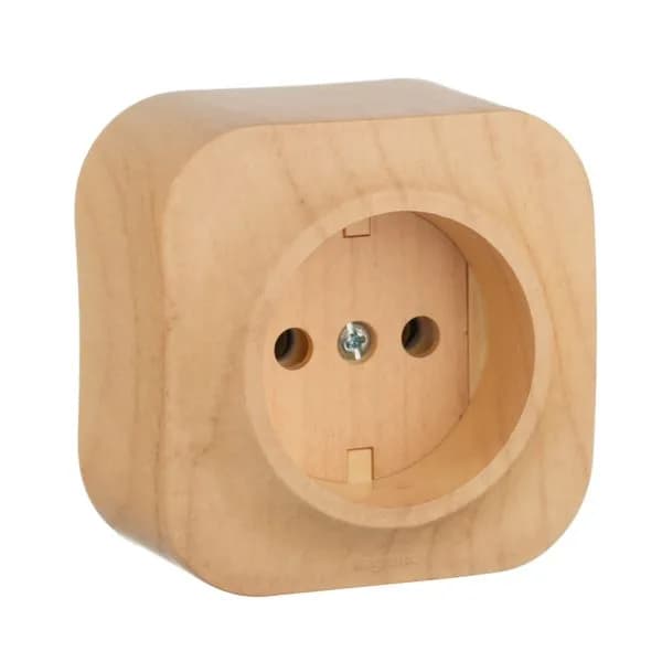 Розетка без заземления Legrand Quteo 782270 (дерево)