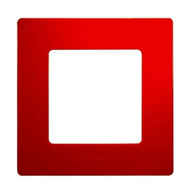 Рамка для выключателей и розеток Legrand Etika 1-местная 672531 (красный)