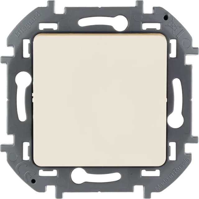 Выключатель 1-клавишный проходной Legrand Inspiria 673651 (слоновая кость)