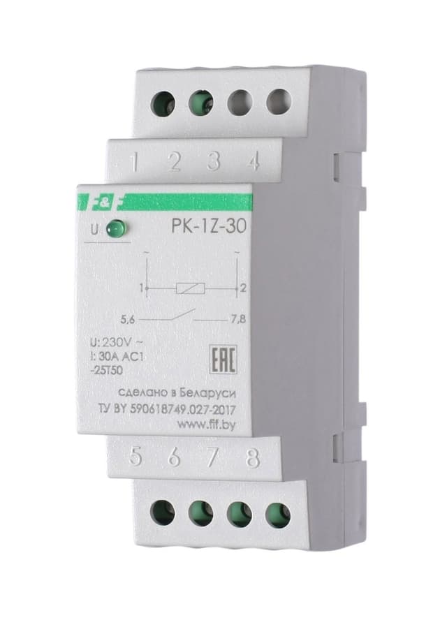 Реле промежуточное 30А 1НО 230В Евроавтоматика ФиФ PK-1Z-30-230