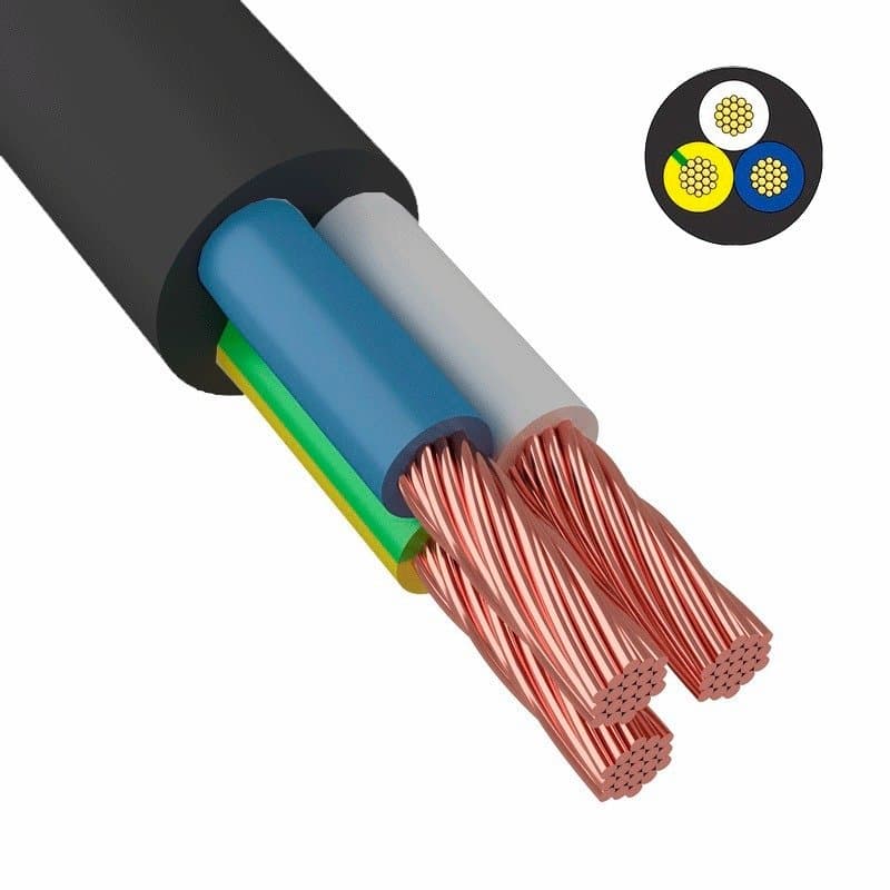 Провод ПВС 3×1,5 чёрный Поиск-1