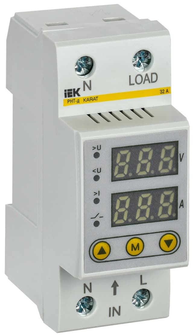 Реле напряжения и тока РНТ-д однофазное 37 мм 32А IEK IVC21-1-32