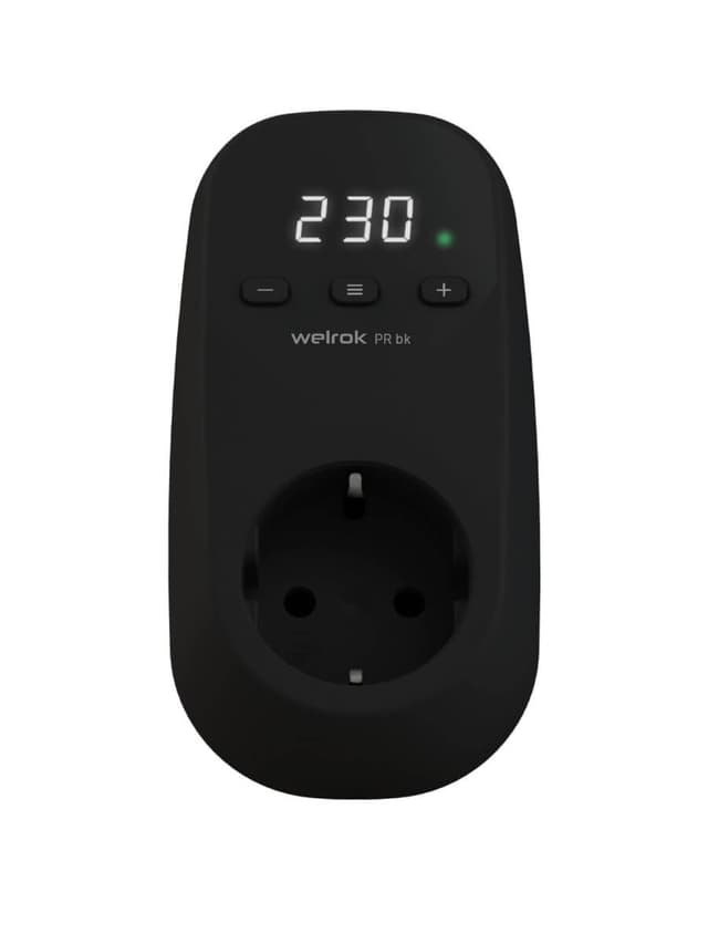 Реле напряжения розеточное 16А Welrok PR bk