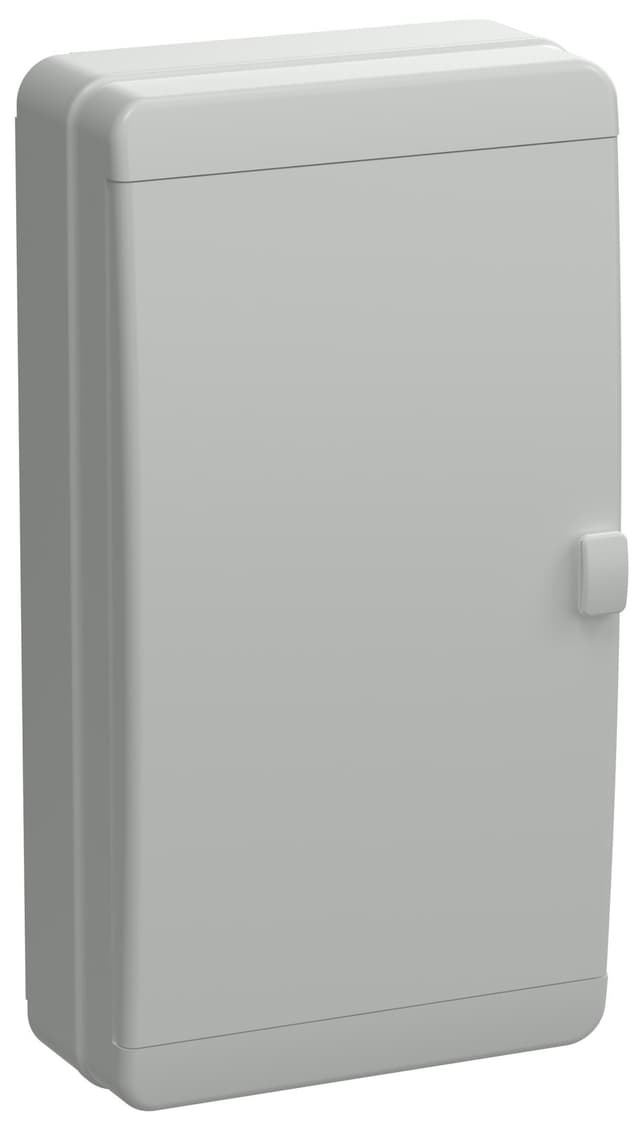 Бокс пластиковый навесной IEK TEKFOR TF5-KP73-N-36-65-K03-K03, КМПн-36, на 36 модулей, 3 ряда, серая непрозрачная дверь, IP65, серый