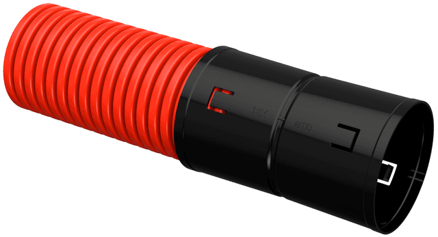 Труба гофрированная двустенная ПНД 110 мм красная (50 м) IEK CTG12-110-K04-050-R