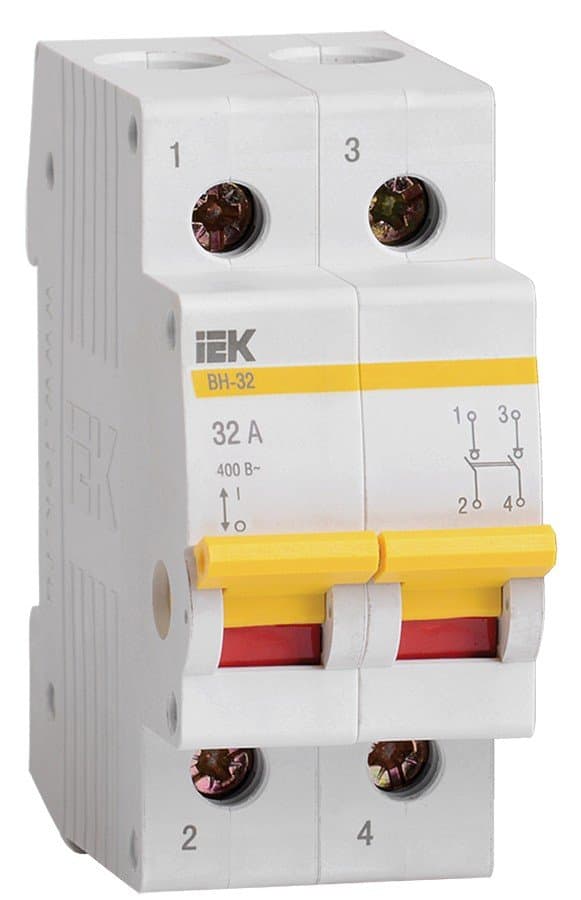 Выключатель нагрузки IEK KARAT ВН-32 2P 32А MNV10-2-032