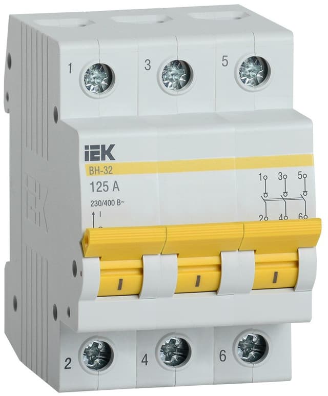 Выключатель нагрузки IEK KARAT ВН-32 3P 125А MNV10-3-125