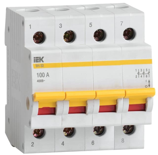 Выключатель нагрузки IEK KARAT ВН-32 4P 100А MNV10-4-100